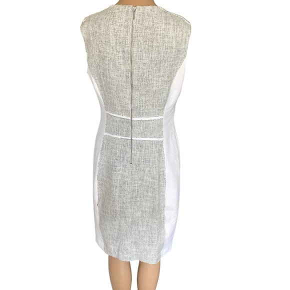 Elie Tahari Anya Mixed Media Spring Summer Business Sheath Size 8 Dress - Picture 3 of 10